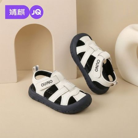 JQ婧麒儿童鞋子婴幼儿软底包头防踢学步凉鞋男童女童防滑夏季镂空