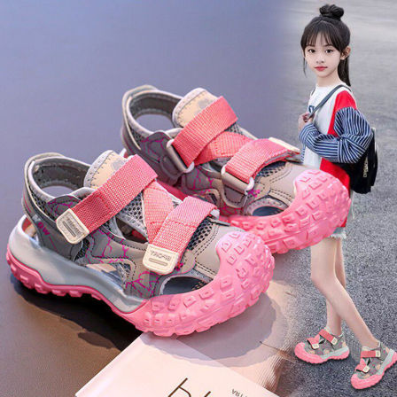 凉鞋女童2026新款夏季儿童软底运动凉拖女孩防滑沙滩鞋溯溪单网鞋