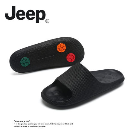 JEEP/吉普拖鞋男款户外防滑厚底一字拖潮流休闲室内家居洗澡凉拖A