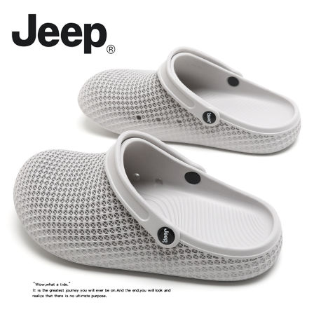 JEEP/吉普包头拖男士厚底夏季防滑休闲外穿百搭凉拖鞋两穿穆勒鞋