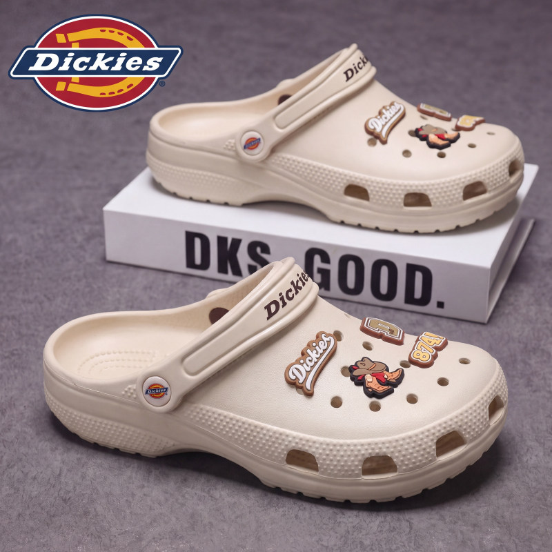 Dickies洞洞鞋男款2026新款夏季外穿防滑沙滩凉鞋男两用包头拖鞋主图