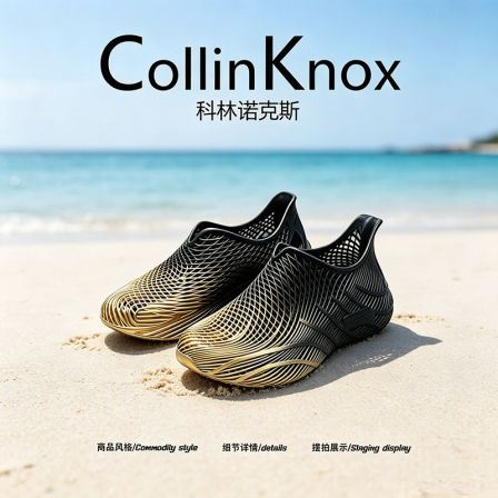 【潮酷未来感】CollinKnox2026夏季新款赛博晶核高科技情侣洞洞鞋