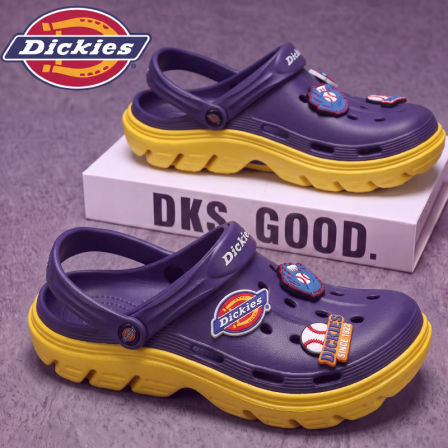 Dickies洞洞鞋男2026新款夏季外穿防滑包头拖鞋男士两用沙滩凉鞋