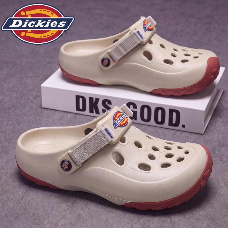 Dickies洞洞鞋男2026新款夏季外穿防滑沙滩凉鞋男士两用包头拖鞋主图