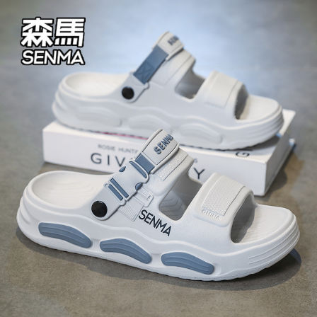 SENMA/森马凉鞋男款夏季外穿防滑耐磨防臭休闲开车两用海边沙滩鞋