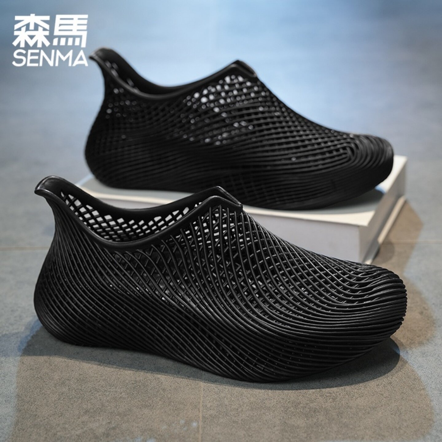 森马3D打印洞洞鞋男士2026新款夏季外穿全包可开车凉鞋户外溯溪鞋主图