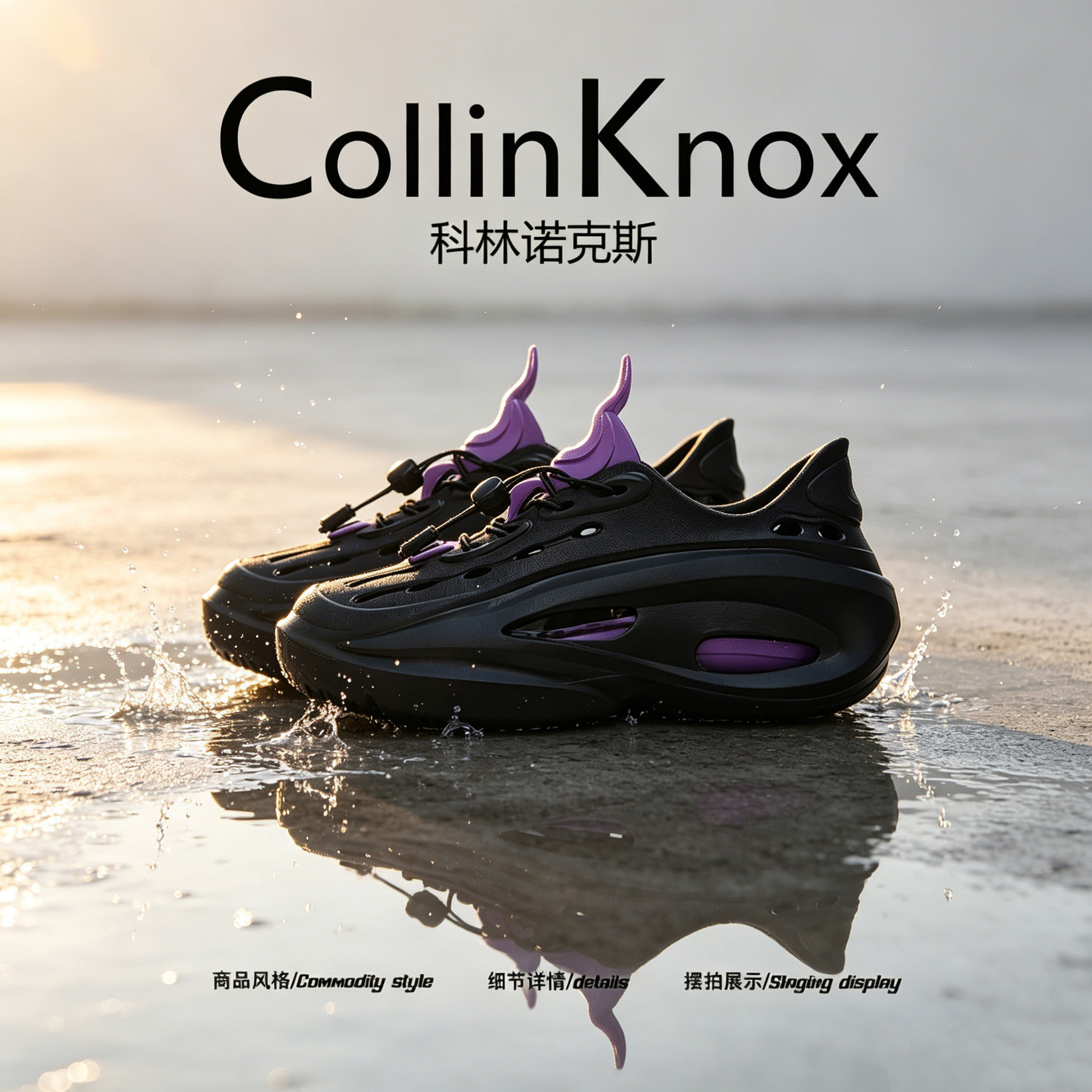 【厚底显腿长】CollinKnox2026年夏季新款男士洞洞鞋爆款增高潮鞋主图