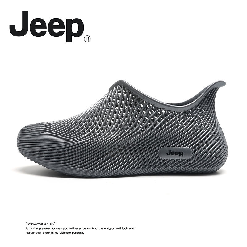 JEEP/吉普包头鞋男款夏季户外透气3D打印鞋休闲洞洞沙滩溯溪凉鞋A主图