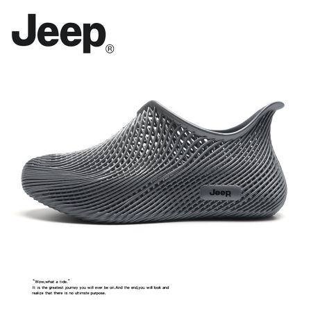 JEEP/吉普包头鞋男款夏季户外透气3D打印鞋休闲洞洞沙滩溯溪凉鞋A