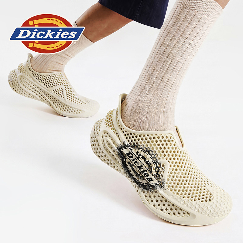Dickies男包头洞洞鞋夏季透气3d打印休闲凉鞋百搭镂空网面沙滩鞋主图