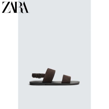 ZARA2026夏季新品 男鞋 皮革吊带撞色平底凉鞋 2781720 700