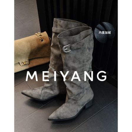A美洋MEIYANG 御姐长筒女靴