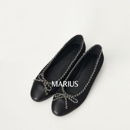 MARIUS| 精致时髦舒适透气百搭小香风蝴蝶结通勤浅口单鞋