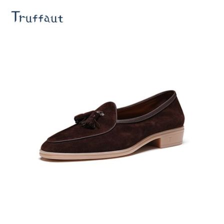 【品牌特惠】Truffaut舒适一脚蹬乐福鞋休闲透气真皮男士鞋售完不补