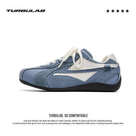TURBULAB德训鞋男女2026新款蓝色板鞋百搭复古赛车鞋运动休闲潮鞋