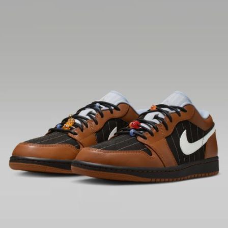 NIKE/耐克官方正品AJ1燕麦格雷男老钱风低帮运动休闲鞋IR7560-010