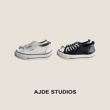 AJDE｜头层软牛皮万搭经典帆布鞋09