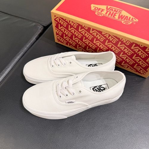Vans Authentic 帆布舒适轻便低帮 白色板鞋 男女同款VN000EE3W00主图