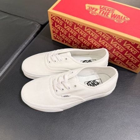 Vans Authentic 帆布舒适轻便低帮 白色板鞋 男女同款VN000EE3W00
