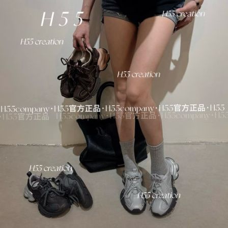 【H55粉丝专享】先锋未来感叛逆甜美感双系带增高轻量老爹鞋17-3725