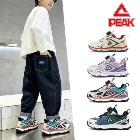 Peak/匹克中大童宽头阿甘鞋秋季新款运动鞋防滑透气中大童休闲鞋