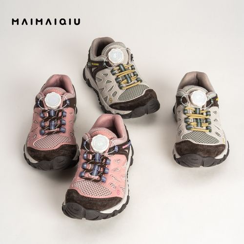 「麦麦秋」【裸感鞋】女中大童透气网面休闲鞋旋钮扣运动鞋MQ69730主图