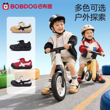 巴布豆童鞋秋季新款透气加宽鞋楦软底防滑舒适男女童学步鞋机能鞋