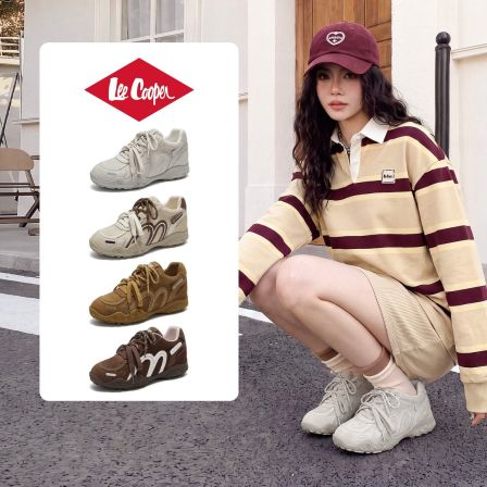 LEE COOPER【可可曲奇】德训鞋女2026秋季新款潮流百搭舒适休闲鞋