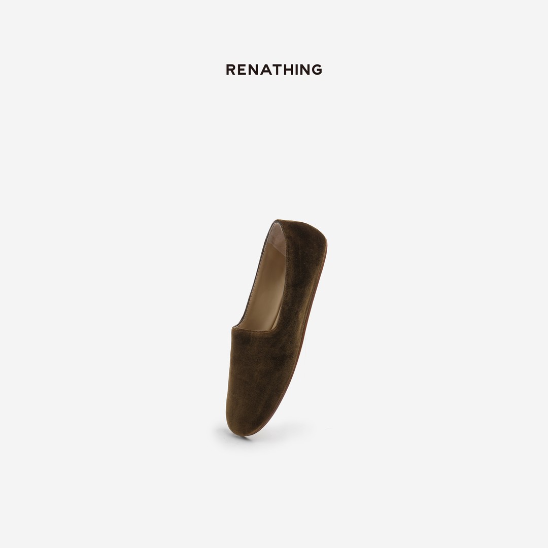 【RENATHING】｜绒面柔光｜简约绒面浅口平底鞋主图
