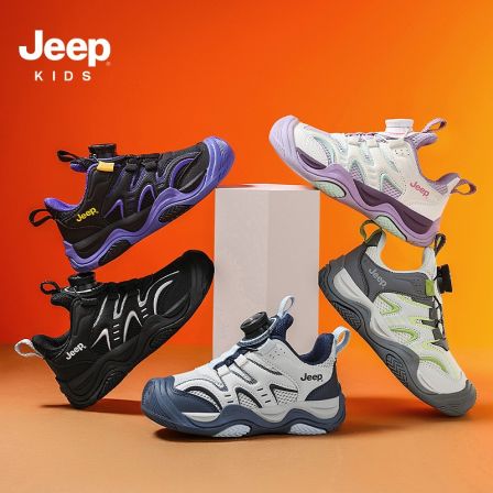 Jeep童鞋2026年新款儿童鞋秋季双网户外运动软底男女童运动休闲鞋