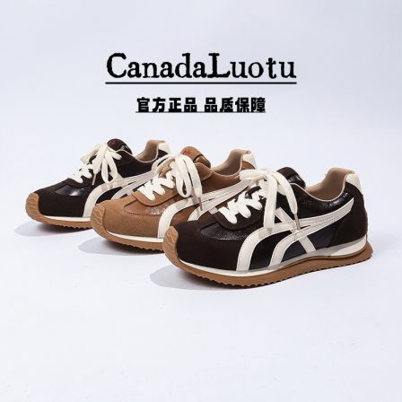 CanadaLuotu 2026秋季新款女鞋百搭复古厚底增高休闲阿甘鞋11998
