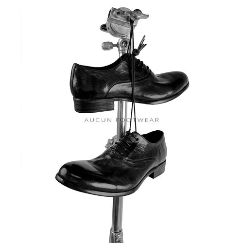 Aucun FootWear/ 圆头休闲皮鞋真皮增高布莱克手工马皮德比鞋男主图