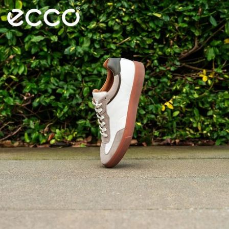 ECCO爱步休闲鞋男 26新燕麦格雷简约舒适德训鞋 柔酷10号 560124