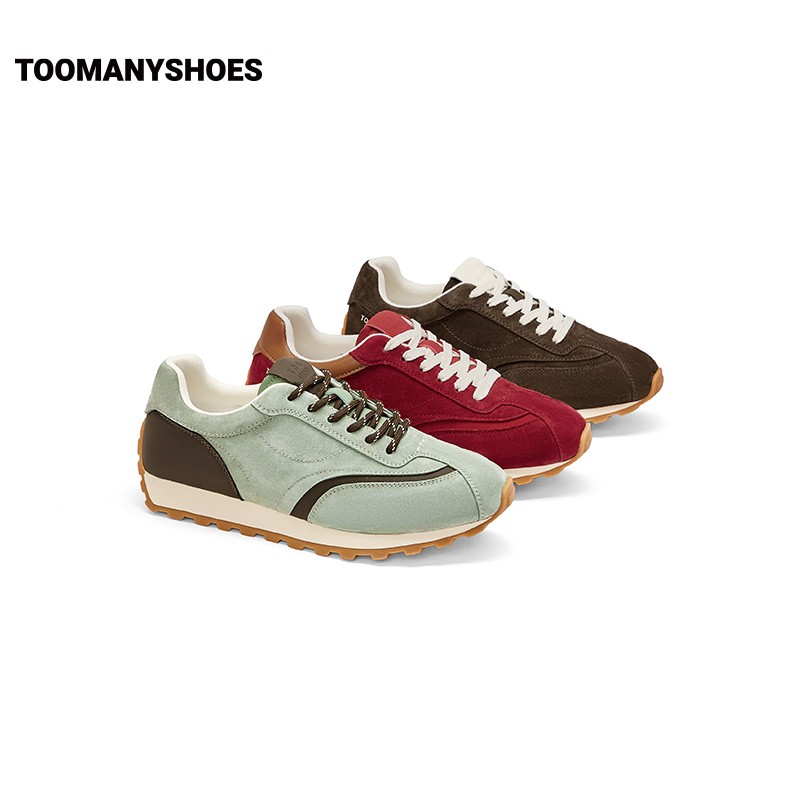 【君妍同款】Toomanyshoes26快乐号角复古反绒肌理舒适时尚女休闲鞋主图