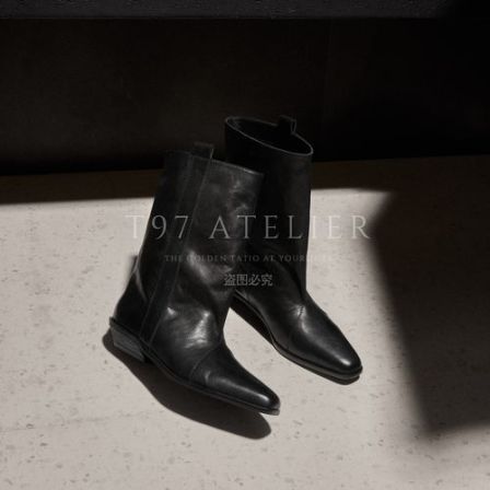 【T97 Atelier】秋冬新款复古显瘦百搭简约中筒时装靴G5296