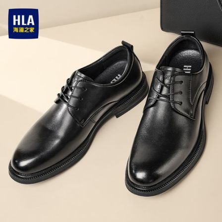 【新品首发】HLA/海澜之家新款商务正装皮鞋增高时尚百搭结婚新郎鞋