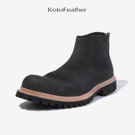 KotoFeather 意大利油浸磨砂马皮切尔西靴英伦风休闲高帮皮靴