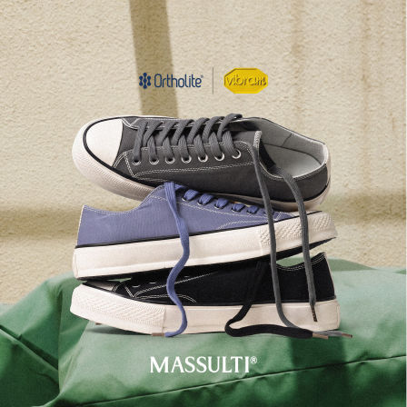 MASSULTI「轻奢随性」意大利Vibram轻量化V底 低帮复古硫化帆布鞋
