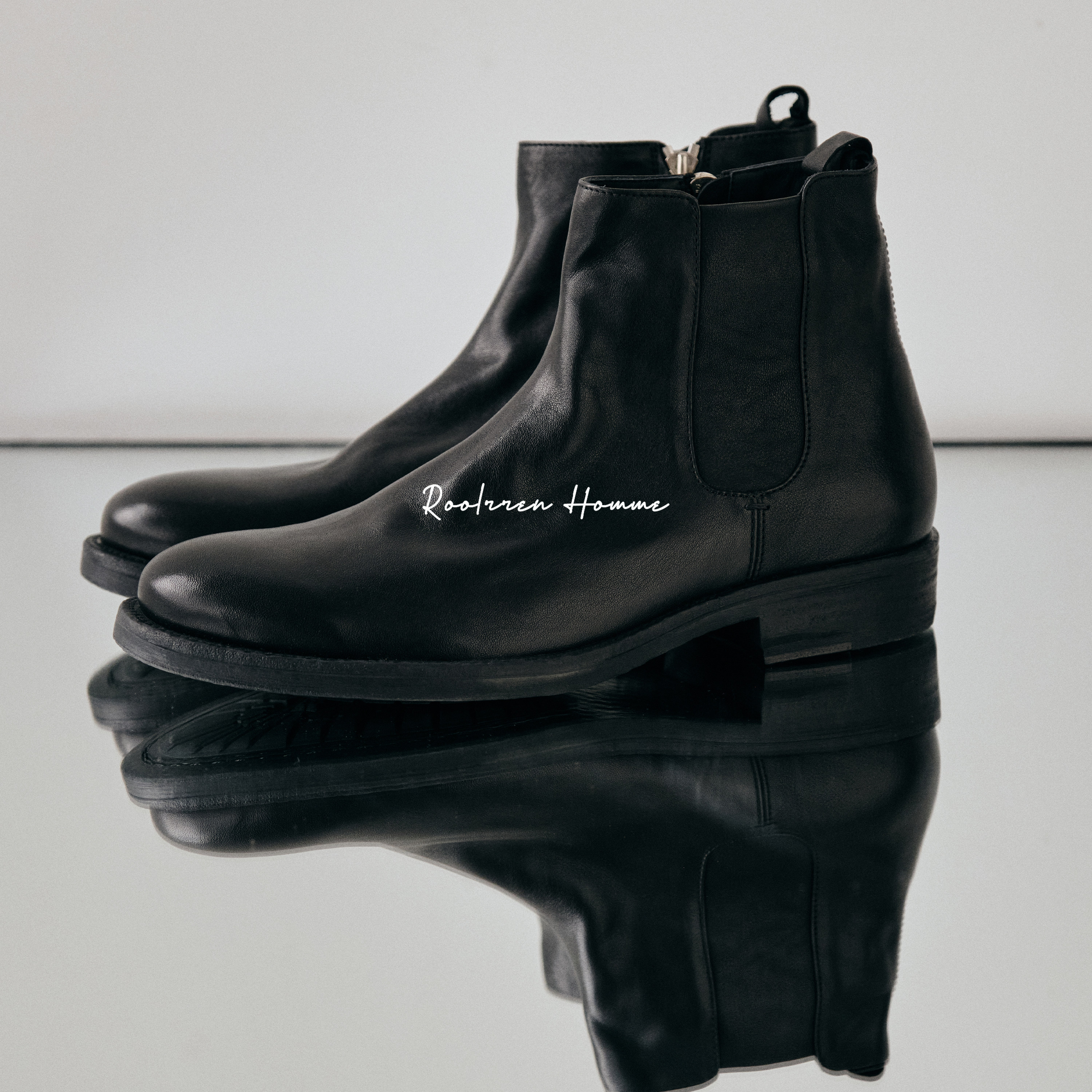 ROOLRREN 手工定型进口头层牛皮VIBRAM【柔软舒适】 slim fit靴子主图