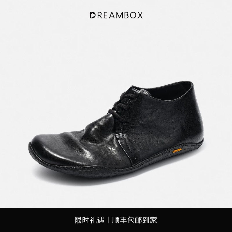 DREAMBOX钧博vibram软底软皮短靴石洗马皮中帮皮靴秋冬新款男靴潮主图