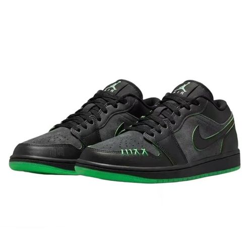 NIKE/耐克官方正品AJ1男子低帮黑武士街头风燕麦格雷 IQ5494-001主图