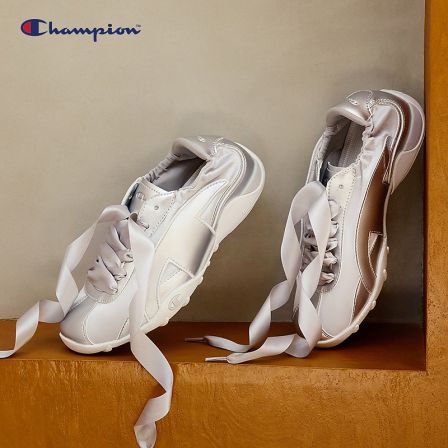 【U选嘉品】Champion冠军女童芭蕾玛丽珍缎面丝带休闲德训薄底鞋26FWT81