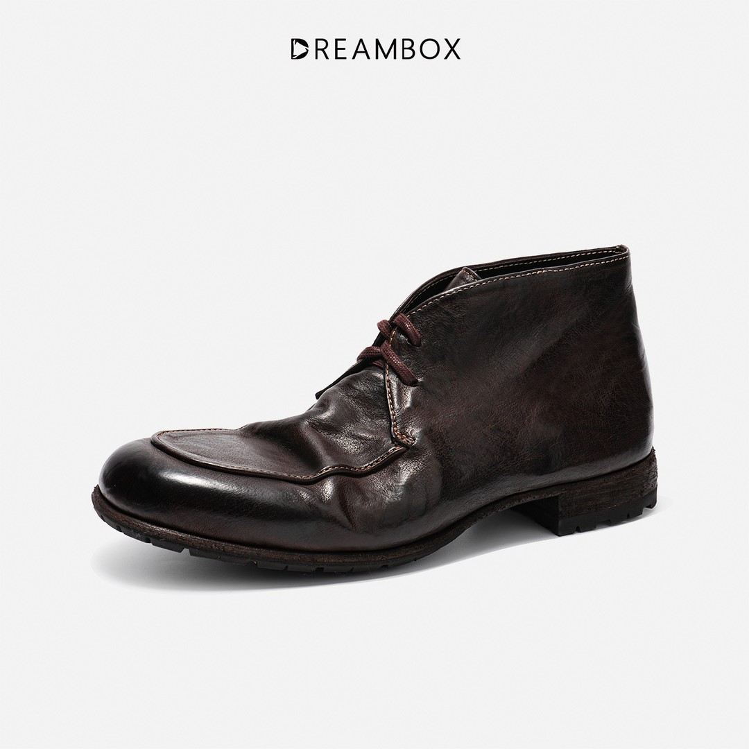 DREAMBOX钧博vibram袋鼠皮秋冬皮靴2026新款短靴英伦复古男士靴子主图