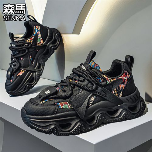 SENMA/森马男鞋2026新款秋季时尚潮牌高级小众设计厚底增高休闲鞋主图
