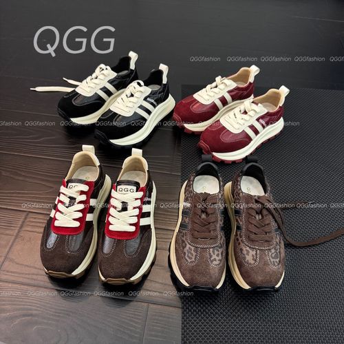 QGG高质感复古德训鞋5cm增高2026新款秋百搭运动休闲阿甘鞋Q1919主图