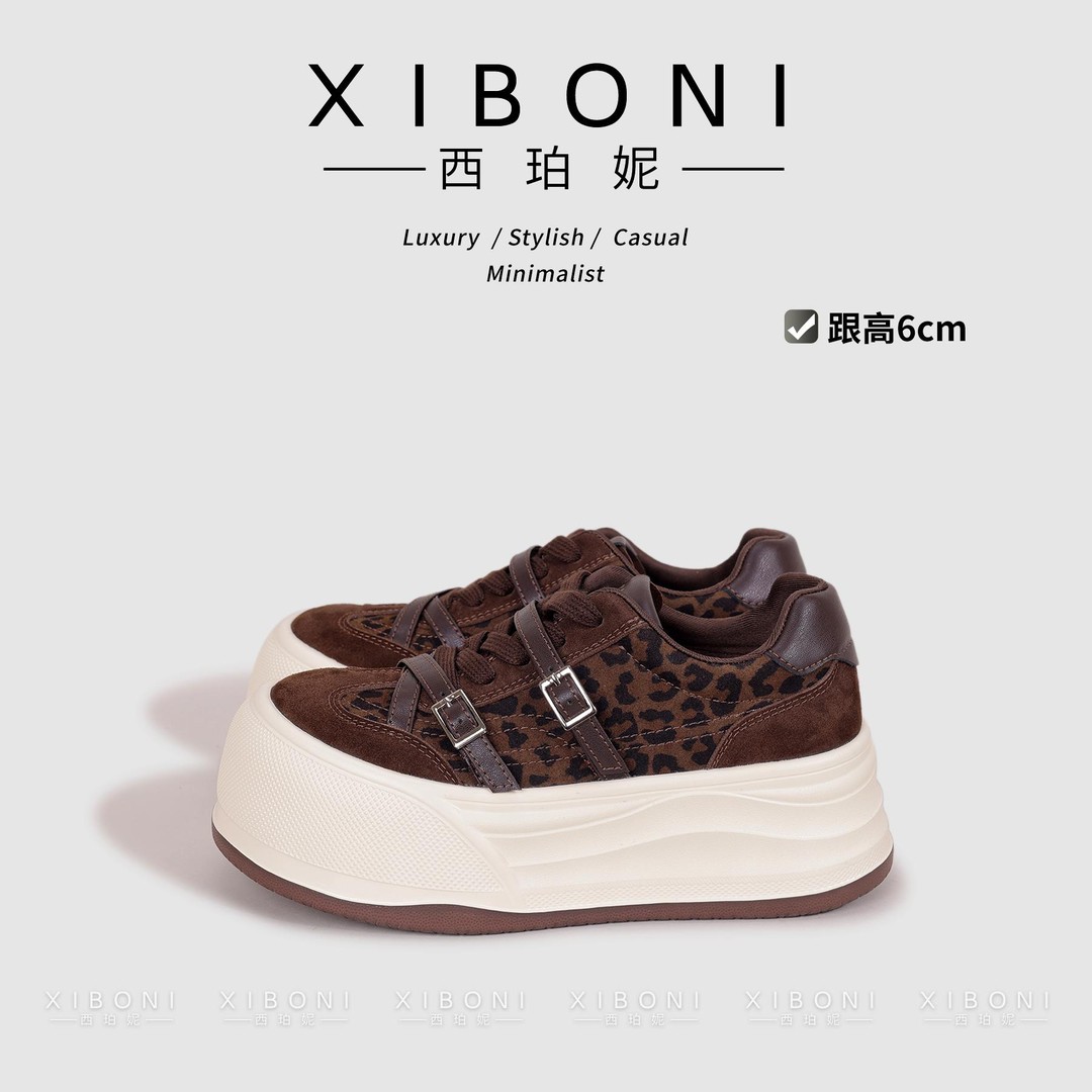 XIBONI【豹中豹】跟高6cm~时尚百搭女鞋XBN0969028主图