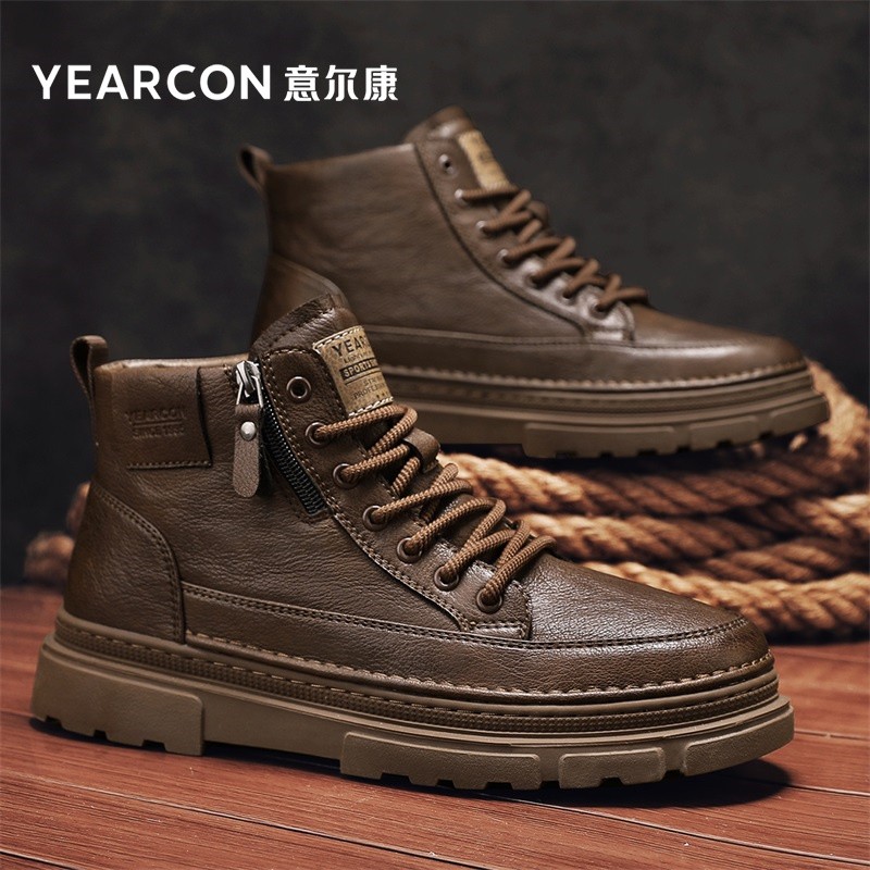 YEARCON/意尔康复古百搭短靴休闲工装靴男鞋2026秋冬新款马丁靴子主图