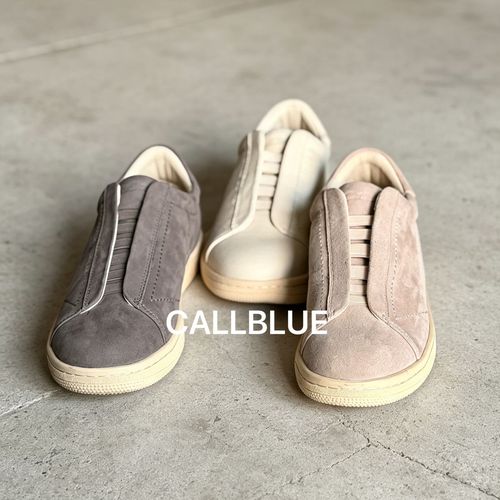 CALLBLUE『羊猄订制』slip‑on头层牛羊猄皮一脚蹬老钱风休闲男板鞋主图