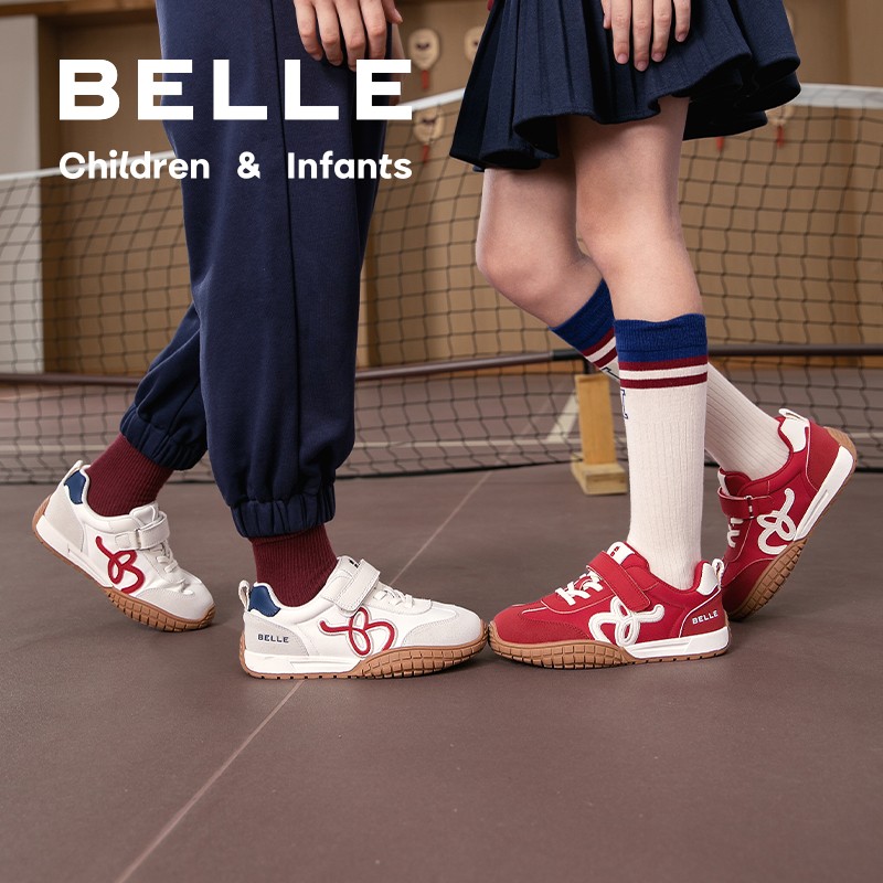BELLE/百丽男女童秋季新款轻便透气学生校园运动鞋鞋子休闲阿甘鞋主图