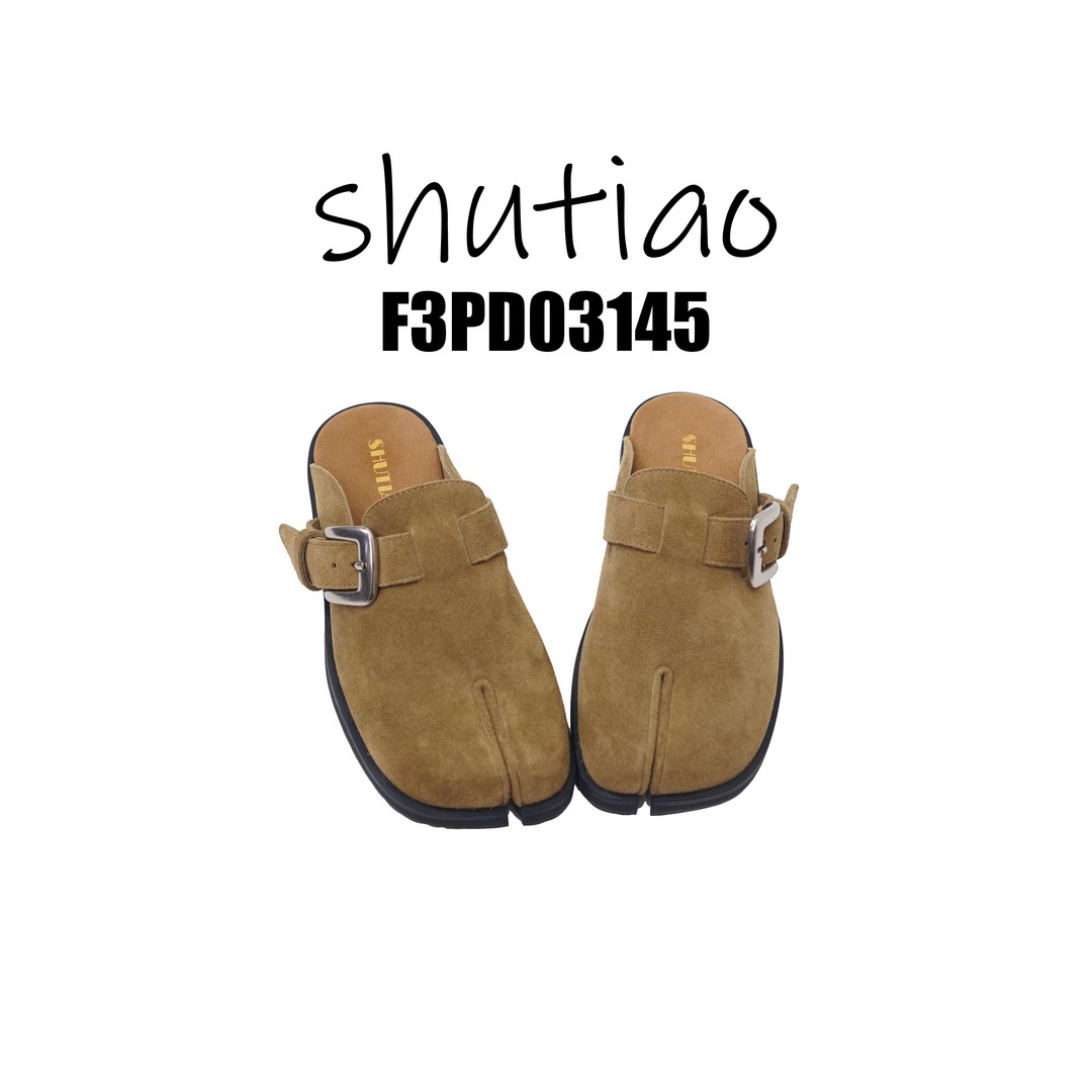 【SHUTIAO】【超级无敌大回馈】复古分趾鞋一脚蹬勃肯拖鞋子F3PD03145主图